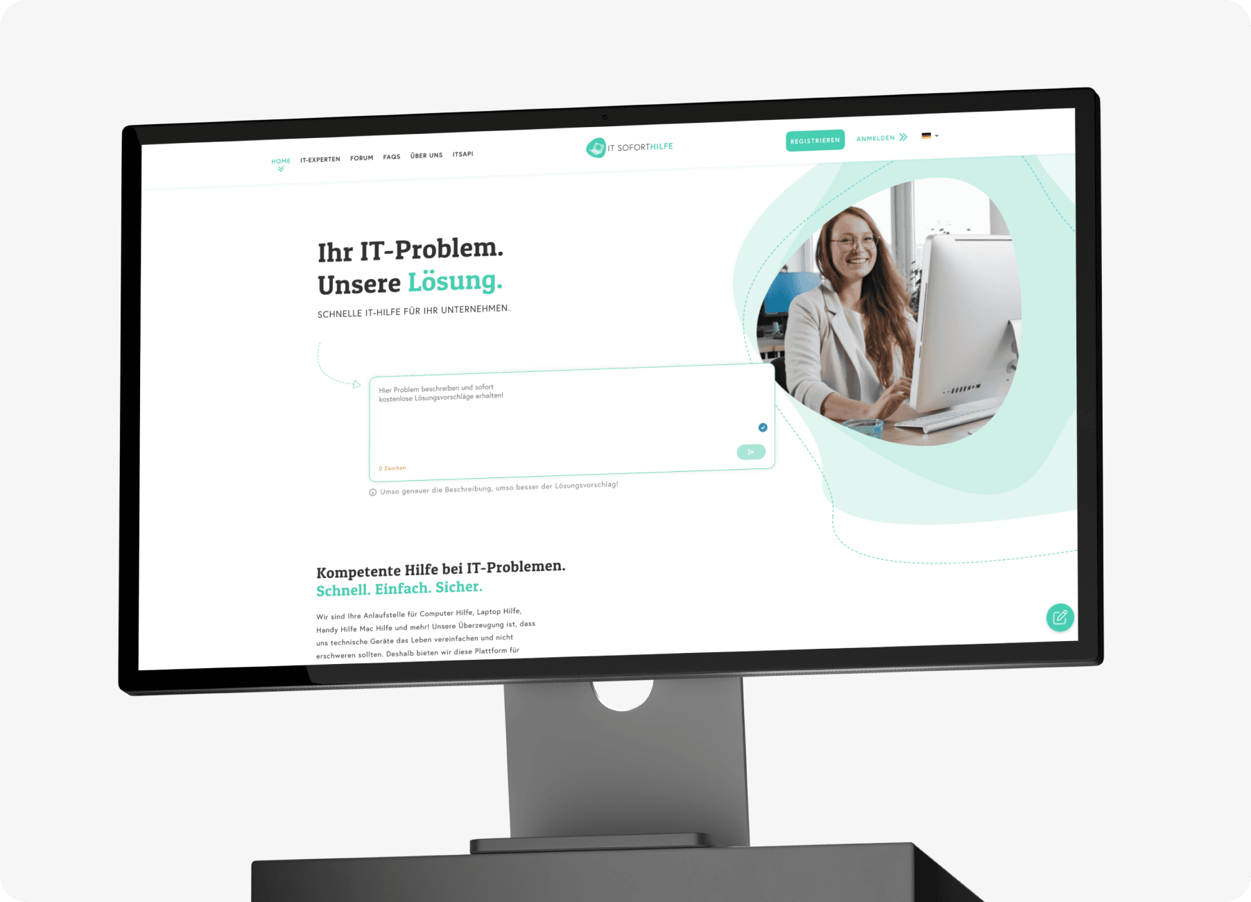 IT Soforthilfe – Plattform Interface